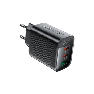 Зарядний пристрій Acefast 2xUSB-C + 1xUSB 67W GaN black (6974316284048) зображення 1