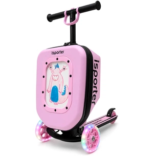 Самокат iSporter Travel 2в1 с чемоданом розовый (K3_Pink) изображение 1