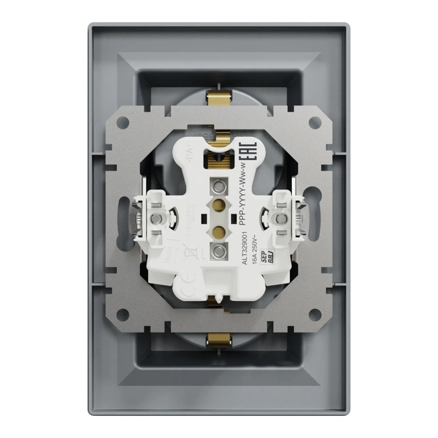 Розетка Schneider Electric ASFORA із заземленням подвійна сталь 16А (EPH9900162) - зображення 8
