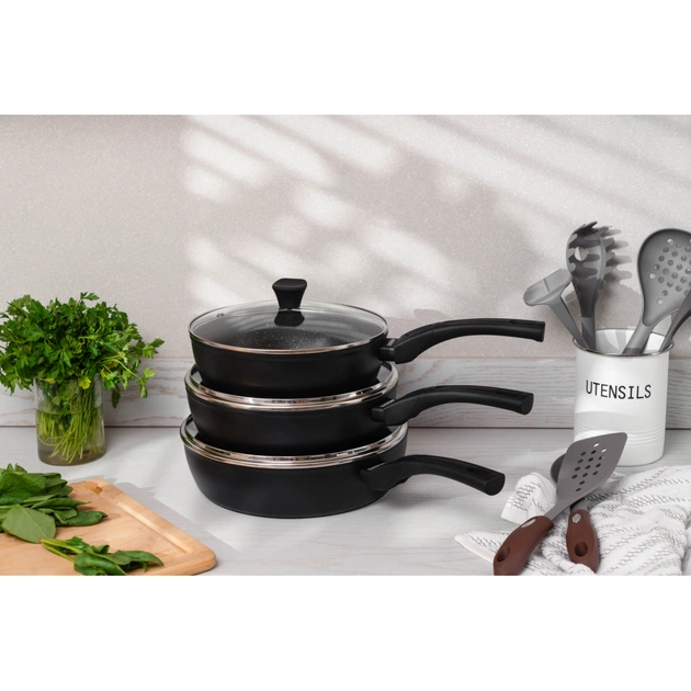 Сковорода Ardesto Gemini Livorno, 26см, алюміній, чорний (AR1226A) - picture 4