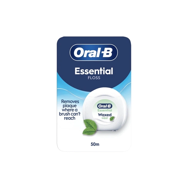 Зубная нить Oral-B Essential Floss Мятная Вощеная 50 м (8006530045667) - изображение 1