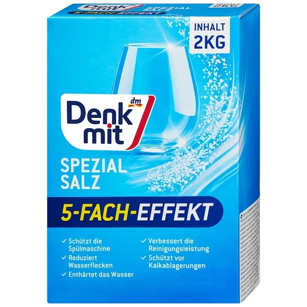 Сіль для посудомийних машин DenkMit 2 кг (4066447789577) - зображення 1