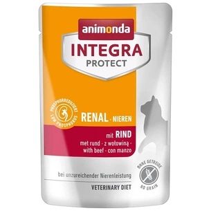 Вологий корм для кішок Animonda Integra Protect Renal pouches with beef при хворобах нирок (4017721866330) зображення 1