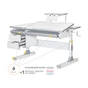 Парта Mealux Hamilton Multicolor Grey з полицею S-50 (BD-680 W/G MC + S50 WG) - зменшене зображення 1