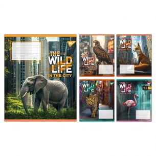 Зошит Yes The wild in the city А5 60 аркушів клітинка (767770) зображення 1