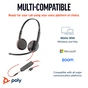 Навушники Poly BlackWire C3225 USB-C HS Stereo +3.5mm Plug +USB-C/A Adapter (Bulk) Black (8X229A6) - зменшене зображення 6