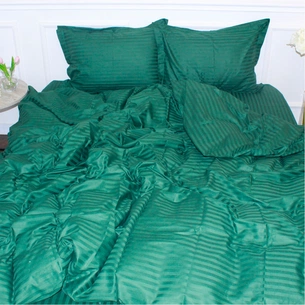 Постільна білизна MirSon SatinStripe 30-0017Green 220х240 King Size (2200005254103) зображення 1