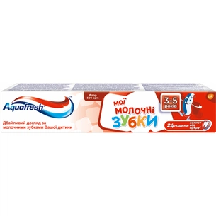 Дитяча зубна паста Aquafresh Мої молочні зубки (3-5 років) 50 мл (3830029292189) зображення 1