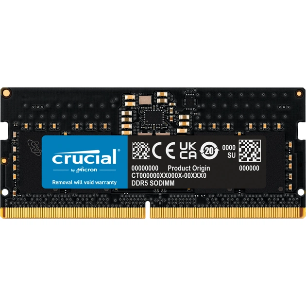 Модуль памяти для ноутбука SoDIMM DDR5 16GB 5600 MHz Micron (CT16G56C46S5) - изображение 1
