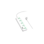 Мережевий фільтр живлення HOCO AC13A 5 роз, 3 USB, USB-C, 17W, 1,5м, White (AC13A/W) - зменшене зображення 2