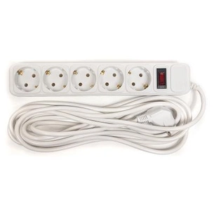 Мережевий фільтр живлення PowerPlant 5 м, 5 розеток, евростандарт (JY-1056/5) (PPSA10M50S5) зображення 1
