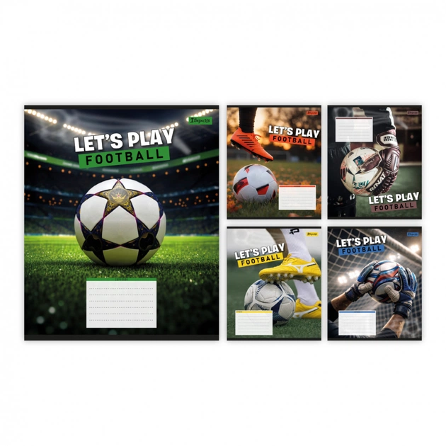 Тетрадь 1 вересня Let's play football А5 18 листов линия (768751) - изображение 1