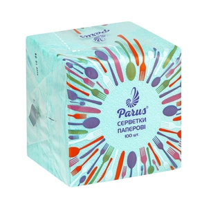 Серветки столові Parus 1 шар Зелені 100 шт. (4820044170233) зображення 1