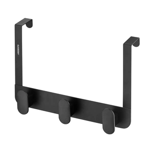 Вішалка для рушника Ardesto Minimalism Дверна на 3 гачки Чорна (ARHB3109B) изображение 1