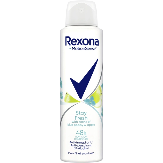 Антиперспирант Rexona Голубой мак и яблоко 150 мл (8717163680544/8720181564079) - изображение 1