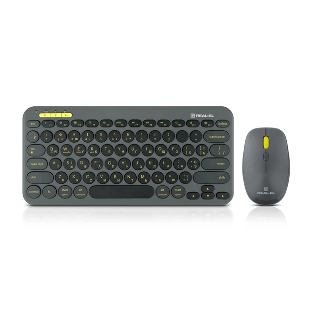 Комплект REAL-EL KIT-635W Wireless/Bluetooth Black (EL123100057) - изображение 1