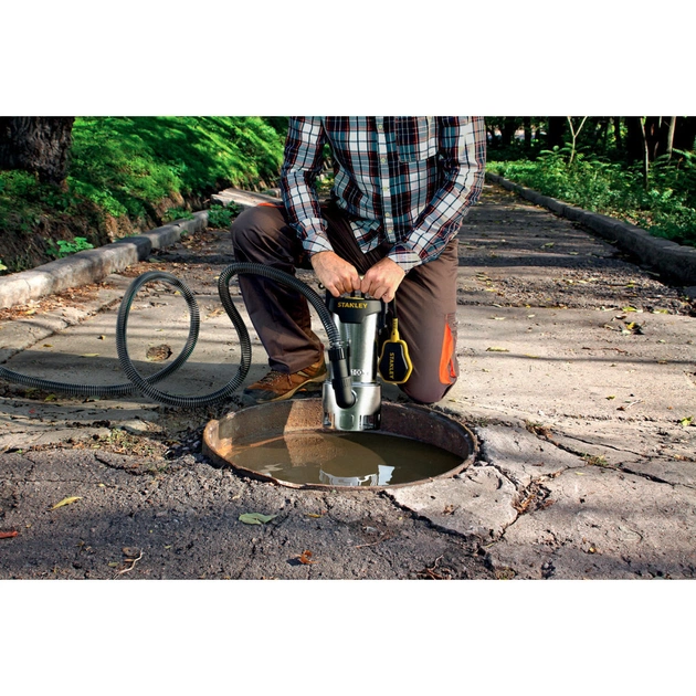 Дренажний насос Stanley 1.1 кВт, для чистої та брудної води, 1650 л/ч (SXUP1100XDE) - picture 4