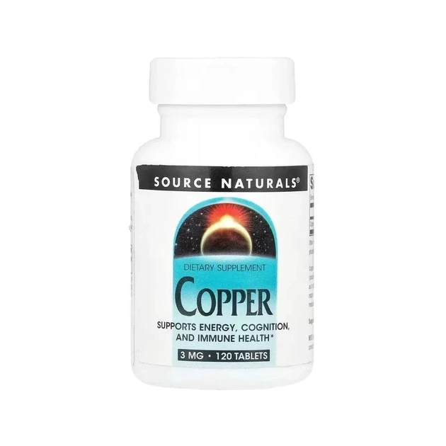Витаминно-минеральный комплекс Source Naturals Медь, 3 мг, Copper, 120 таблеток (SN2889) - изображение 1