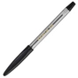 Ручка шариковая Buromax non-retractable JOBMAX, rubber grip, black (BM.8100-02) - уменьшенное изображение 1