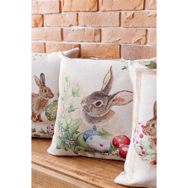Наволочка Прованс гобеленова декоративна Заєць з писанками Веснянка 45х45 см (034262) - picture 4