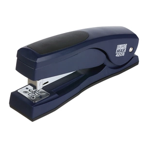 Степлер Buromax пластиковий з поворотним важелем, 20 аркушів, (скоби №24; 26), 155 х 38 х 73 мм, синій (BM.4208-02) зображення 1