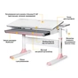 Парта Mealux Edmonton Multicolor Pink Lite (BD-610 W/MC + PN Lite) - зменшене зображення 2