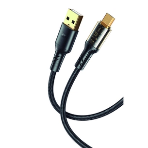 Дата кабель USB 2.0 AM to Micro 5P 1.0m 2.4A black XO (NB229-M-1-BK) зображення 1