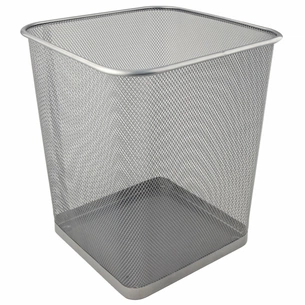 Кошик для паперів Axent металевий квадратний 270x300мм Сріблястий (2124-03-A) зображення 1