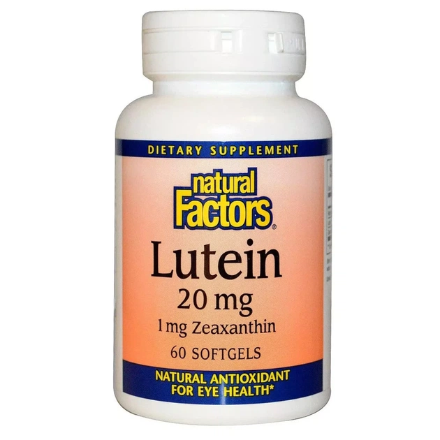 Антиоксидант Natural Factors Лютеин 20 мг, Lutein, 60 желатиновых капсул (NFS-01032) - изображение 1