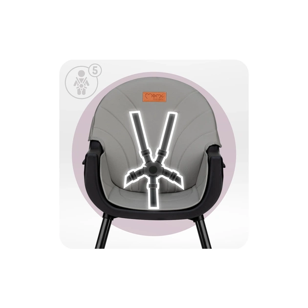 Стілець для годування MoMi Reki 2в1 Black (KRKA00033) - зображення 5