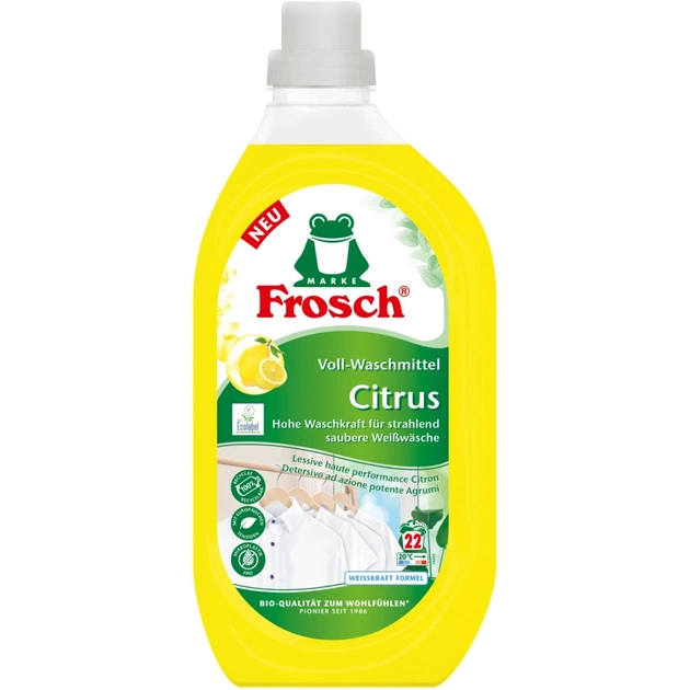 Гель для прання Frosch Лимон 1.5 л (9001531968112) - зображення 1