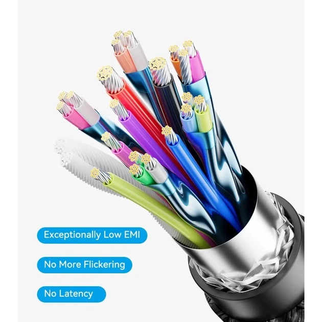 Дата кабель USB-C to USB-C 1.0m Thunderbolt 4 240W (50V/5A) 8K60Hz Gray Aluminum Alloy Vention (TAVHF) - picture 3