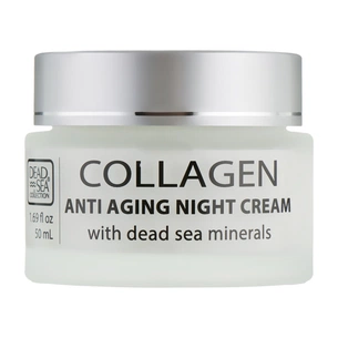 Крем для обличчя Dead Sea Collection нічний проти старіння з колагеном та мін. Мертвого моря 50 мл (7290101220459) зображення 1
