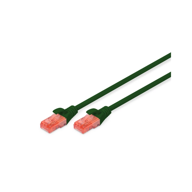Патч-корд 3м, CAT 6 UTP, AWG 26/7, Cu, LSZH, green Digitus (DK-1617-030/G) - зображення 1