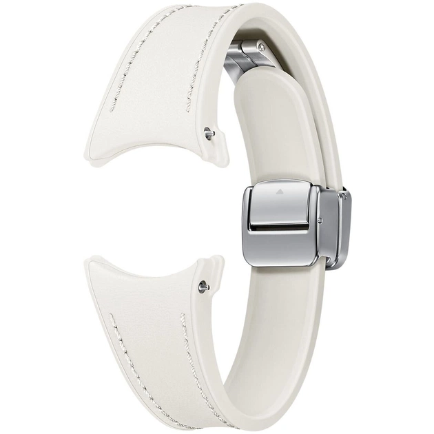 Ремешок Samsung D-Buckle Hybrid Eco-Leather Band для Samsung Galaxy (20mm, S/M) / Watch 4 / Watch 5 / Watch 6 Cream (ET-SHR93SUEGEU) - изображение 1