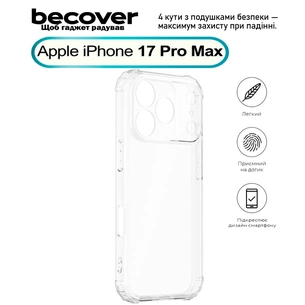 Чохол до мобільного телефона BeCover Anti-Shock Apple iPhone 17 Pro Max Clear (713799) зображення 1