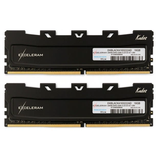 Модуль пам'яті для комп'ютера DDR4 16GB (2x8GB) 3200 MHz Black Kudos eXceleram (EKBLACK4163222AD) зображення 1