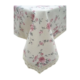 Скатертина Прованс Bella Троянда з мереживом 134х300 см (4823093416444) зображення 1
