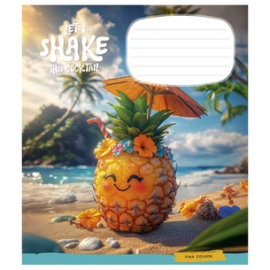 Зошит Школярик Exotic drinks 12 аркушів коса лінія (012-3541C) зображення 1