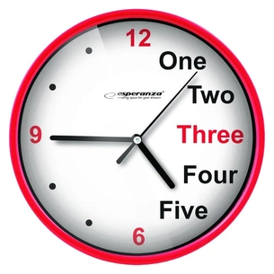 Настінний годинник Esperanza Wall Clock Prague 20 см Red (EHC014R) зображення 1
