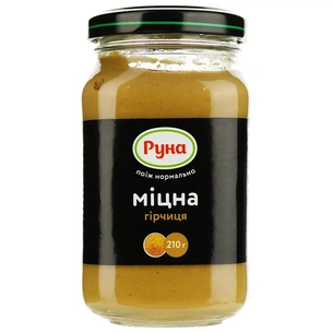 Соус Руна Гірчиця Міцна 210 г (4820015943897) зображення 1