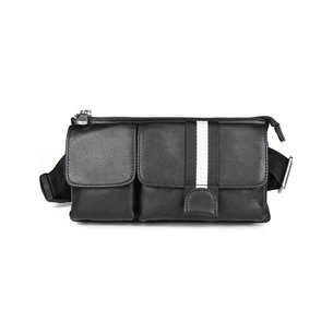 Сумка Vintage Поясна шкіряна Чорна (14953) зображення 1