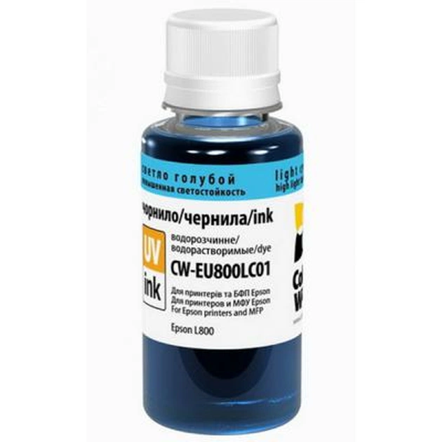Чорнило ColorWay Epson L800 Light Cyan EU800LC (CW-EU800LC01) - зображення 1