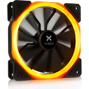 Кулер до корпусу Vinga LED fan-01 orange зображення 1