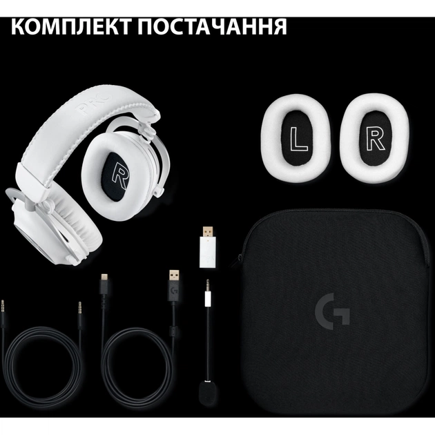 Навушники Logitech G Pro X 2 Lightspeed Wireless White (981-001269) - picture 10