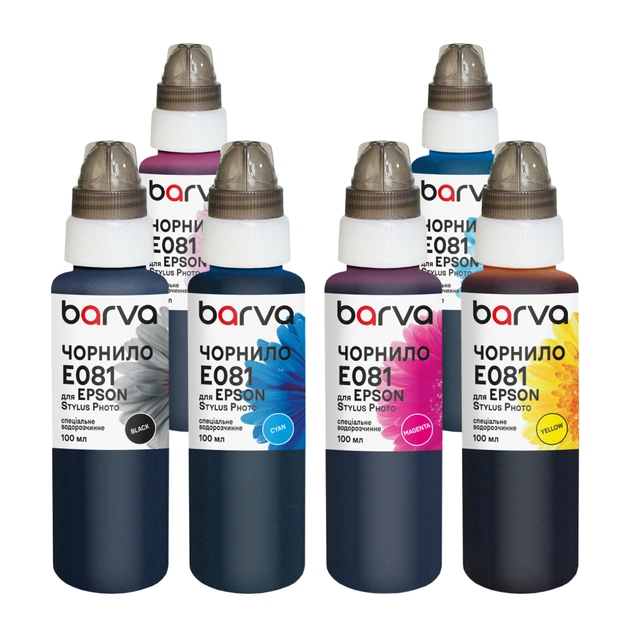 Чорнило Barva Epson T048/T080/T081 6х100 мл, special, BK/C/M/Y/LC/LM (E081-100-MP) - зображення 1