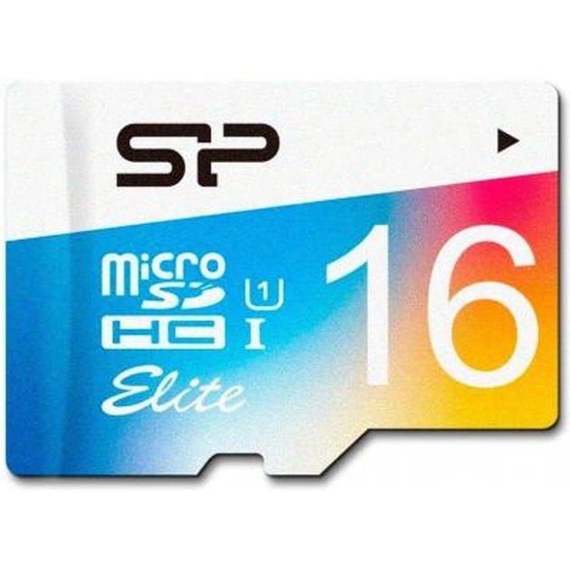 Карта пам'яті Silicon Power 16GB microSDHC class 10 UHS-I Color (SP016GBSTHBU1V20) - изображение 1