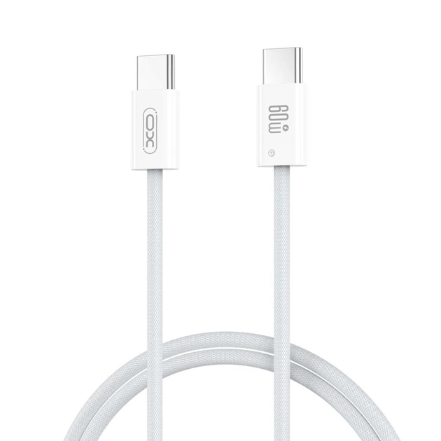 Дата кабель USB-C to USB-C 1.0m 60W white XO (CB-Q73CC) - изображение 1