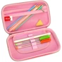 Пенал Cool For School з тисненням 1 відділення Рожевий (QT-5781-Pink) - зменшене зображення 2