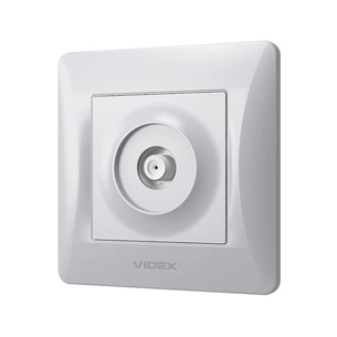 ТВ розетка Videx BINERA SAT одинарна супутникова срібні (VF-BNSK1SATE-SS) изображение 1